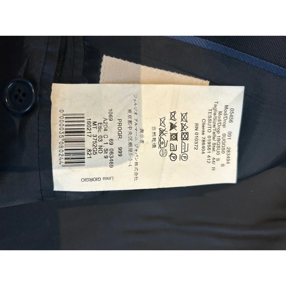 Armani‎ Collezioni Su Misura Mens black Wool Blazer Jacket Made in Italy 44R